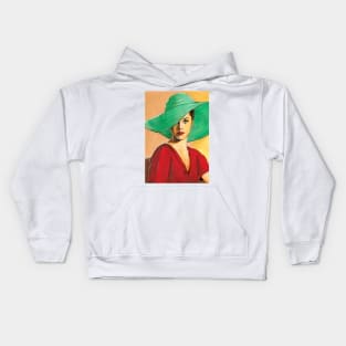 Lady with Hat Kids Hoodie